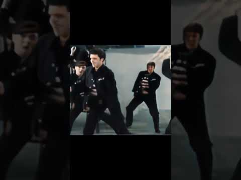 AI Upscale and Colorization Jail House Rock Elvis Short