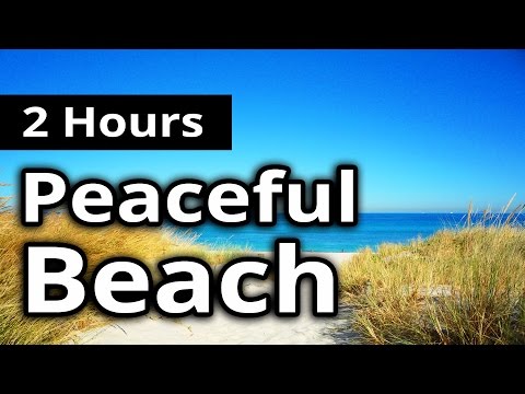 Peaceful Beach with Waves - 2 HOURS - Background Sounds for Therapy, Sleeping & Meditation