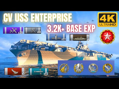 Aircraft Carrier Enterprise: AMAZING 1 v/s 3 Clutch in Ranked | World of Warships