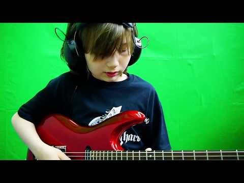 Dustin Tomsen 12 yr old - Second job as a studio guitarist at Vanderbergs new Song "Bad Paradise"