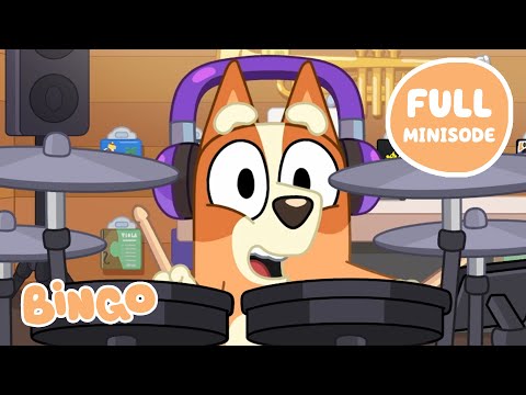 Bingo on the DRUMS! 🥁 😎 | Bluey Music Moments 🎵 | Bingo - Official Channel