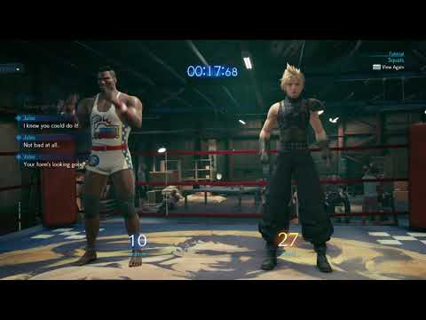 FINAL FANTASY VII REMAKE Cloud learns how to squat (tutorial level)