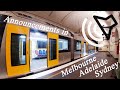 Sydney Vs Melbourne Vs Adelaide Train Announcements