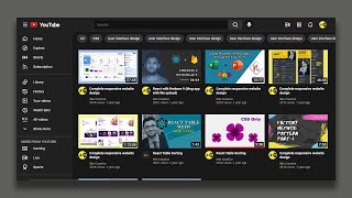 How to make a website like youtube using HTML & CSS | Responsive design