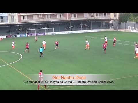 Gol Dosil. CD Manacor 0 - Playas Calviá 2. Tercera División Balear 21/22