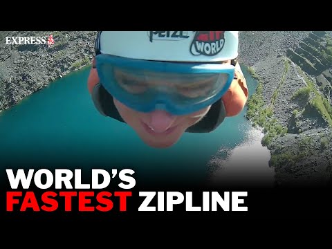 Express reporter rides the world's FASTEST zip-line - "It was INCREDIBLE!"