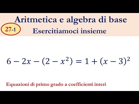 27-1 Equazioni di primo grado a coefficienti interi