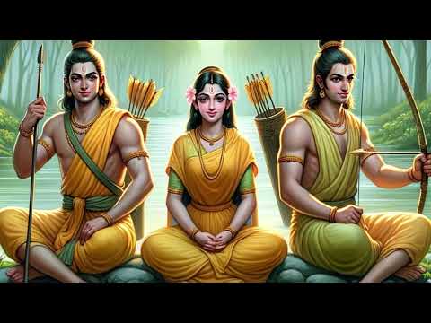 Ramayana Small,Light in the Forest:Ram, Sita, and Lakshman’s Journey Through Bharadwaj’s Ashram!”