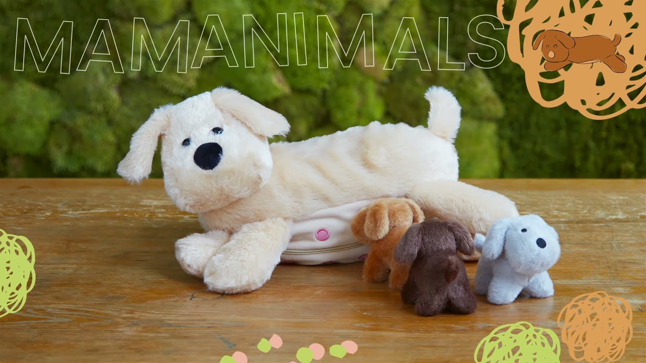 Mamanimals Kuscheltier Mama Hund & Babys 25 cm