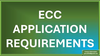 Project Categories and ECC Online Application Requirements