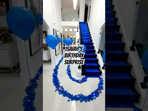 Surprise our son for his 14th birthday with us 🎉🎊💙🎁