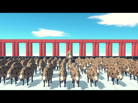 Giant Strong Wild Boar And 100 Wild Boars Vs Every Faction ARBS | Animal Revolt Battle Simulator