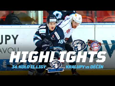 34. kolo HK Kralupy vs HC Děčín | 2. liga 2025/26 Highlights