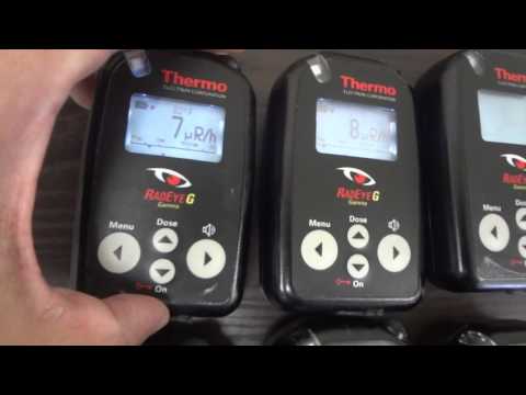 Lot of 6 Thermo RadEye G Gamma Radiation Detector - Personal Dose Rate Meter