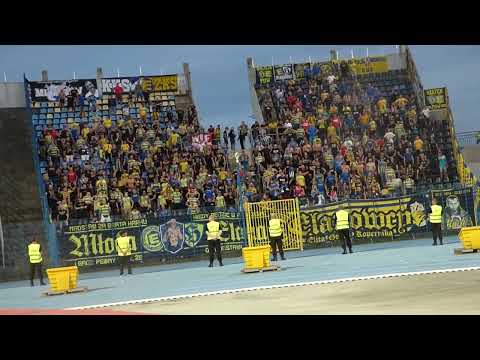 Doping Kibiców Elana Toruń na meczu Zawisza  Elana