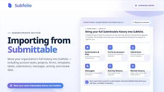 Learning Subfolio: Importing from Submittable
