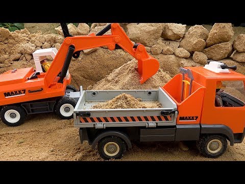 Bagger & Kipplaster Baufahrzeuge Spielzeug für Kinder.