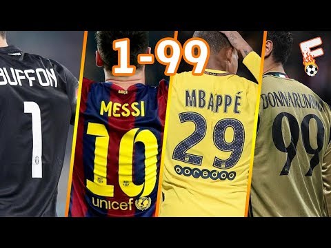 The Numbers Of Footballers Are Currently From 1-99 In Order (2017/2018) Video