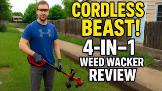 Lazenry 4-in-1 Cordless Weed Wacker: Mows, Trims, Edges—FAST!