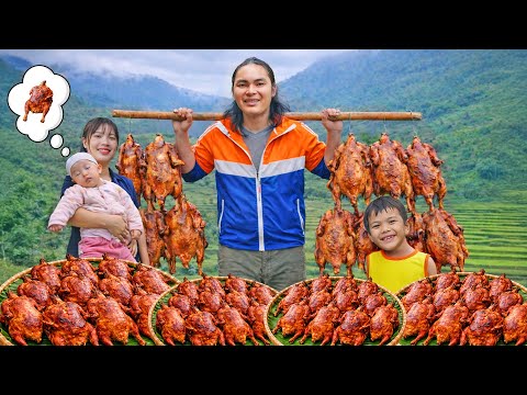 How to Make Traditional Whole Roasted Chicken at Home - Family Meal | SURVIVAL ALONE