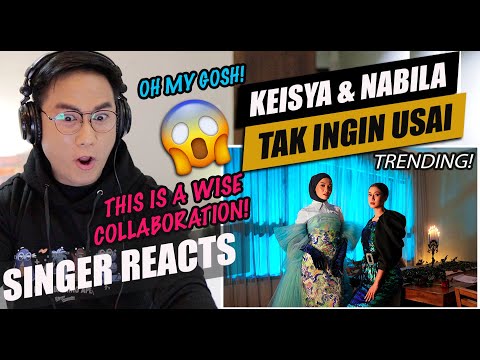Keisya Levronka, Nabila Razali - Tak Ingin Usai (Duet Version) (Official Lyric Video) | REACTION