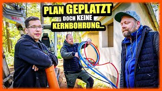 Hausanschluss-Desaster! PLANÄNDERUNG mit BAGGER - Kernbohrung gestrichen! | Home Build Solution