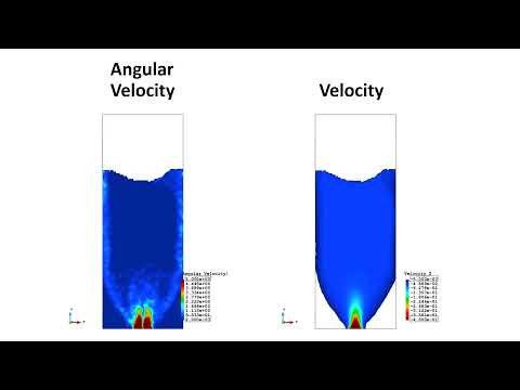 Flow behaviour in a cohesive silo