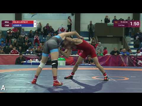 1/4 FS - 58 kg: P. LEDER (CAN) df. P. FELIX LISTIK (BRA) by VPO1, 5-2