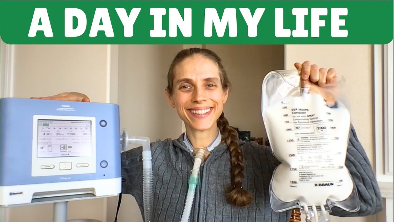 A Day in My Life with Mitochondrial Disease. Tracheostomy Tube, Ventilator, TPN. Life with a Vent