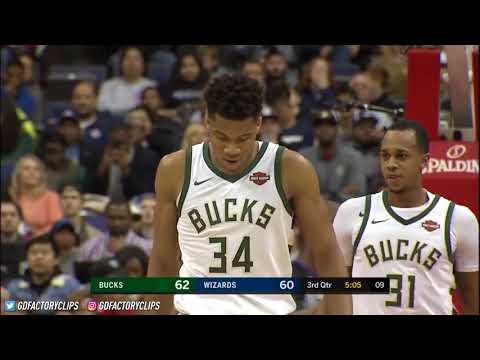Full Highlights Giannis Antetokounmpo - 27 Pts  20 Reb  6 Ast  BIG GAMGE vs Wizards 2018 JAN 15