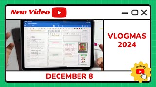 Happy Vlogmas Day #8 - Plan with Me on my new Breezy Organization Customizable Digital Planner