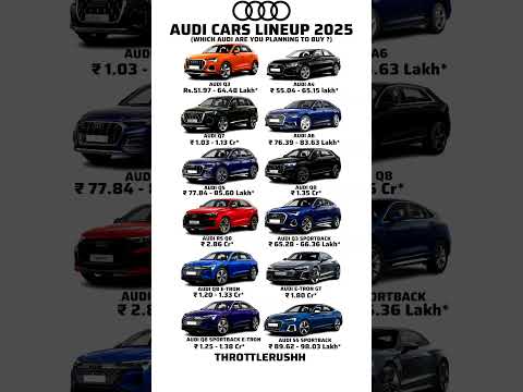 Audi cars lineup & price 2025 #cars #audi #audia3sportback #a6 #a4 #a3 #q8 #q5 #q6 #sports #car