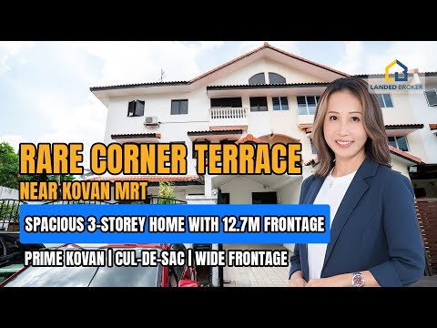 Freehold Corner Terrace in Kovan – Wide Frontage & Prime Location! | Landed Broker