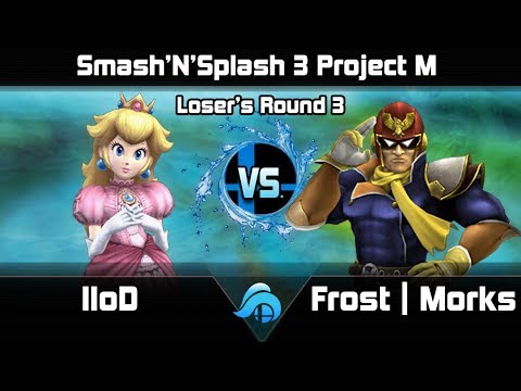 Smash n Splash 3 Project M Top 32 Losers Rd. 3 - lloD (Peach) vs. Frost | MorKs (Wario/Falcon)