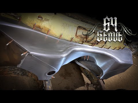 Making the custom firewall - 64 Toyota Stout build