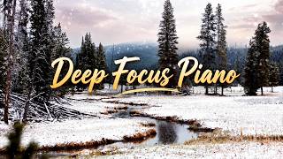 Deep Focus Winter Piano 🌨️ 2 Hours of Peaceful Snow Ambience for Studying