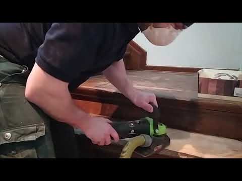 Odnawianie schodów drewnianych , szlifowanie , Frezarka powierzchniowa EIBENSTOCK EOF 100.1