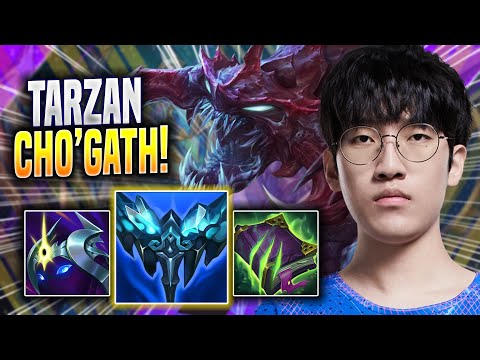 TARZAN IS A GOD WITH CHO'GATH! - LNG Tarzan Plays Cho'gath TOP vs Gragas! | Season 2022