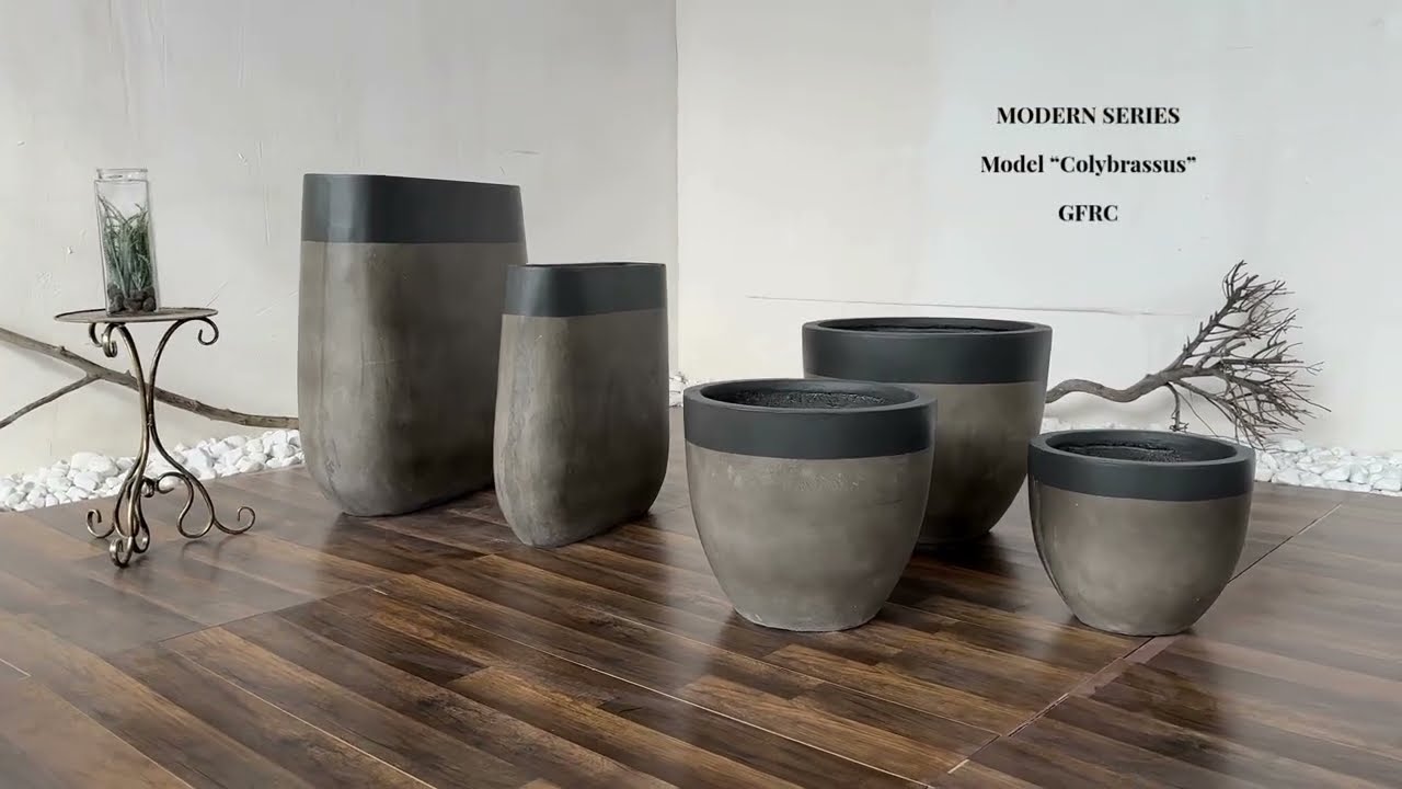 Lightweight Planters with Timeless Style | Colybrassus GFRC Planter by River Art Stone