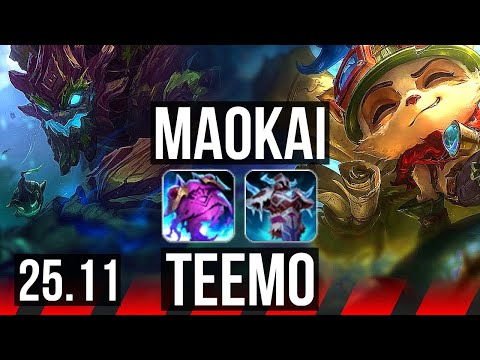 MAOKAI vs TEEMO (TOP) | 67% winrate | KR Diamond | 25.11