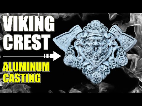 AMAZING Viking Crest Cast In Aluminum - Scrap Metal Melt - Garbage To Greatness