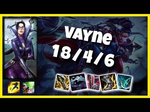 Vayne 11.6 Gameplay Challenger Replay Bot Lane - S11 (18/4/6) - BR