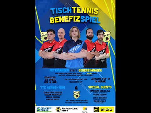 Benefizspiel in Herne 💛🏓💙| TTC Herne Voede : Special Guests | für den guten Zweck 🙏 @PingPongLover