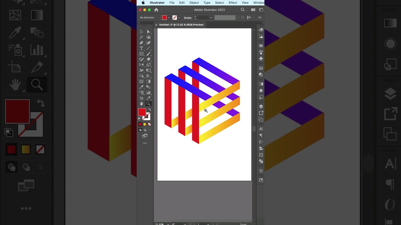 Abstract Gradient Symbol How to Create #shorts #illustrator #symbol #tutorial