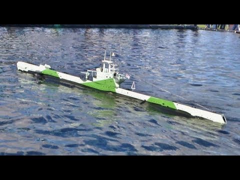 RC SCALE MODEL SUBMARINES IN ACTION & DETAIL AT SOUTHERN HEADCORN RC MODEL SHOW - 2017