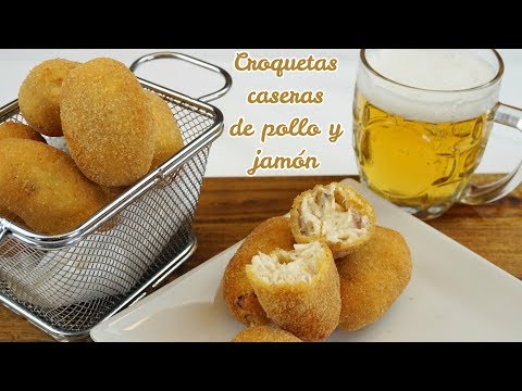 Como hacer croquetas de pollo y jamon- como las de la abuela-