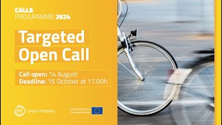 Targeted Open Call 2025 Bilgilendirme Etkinliği | EIT Urban Mobility R