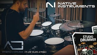Video thumbnail for Native Instruments Studio Drummer on e-drums + AWESOME AE Hybrid CTS e-cymbals by digitaldrumming