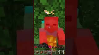 [マイクラ] 日陰で涼んでいるゾンビ発見