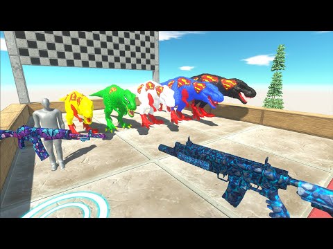 Fps Avatar Hunting Found vs Team Superman T-rex Colors Supehero Dc Marvel - Animal Revolt Battle